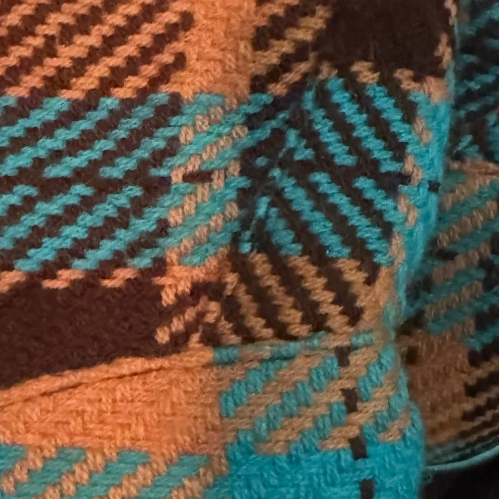 Turquoise brown plaid rain boots by sugar size 10